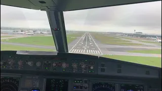 Inaugural flight A321NEO ---- JFK to LHR [Jet Blue] landing at London Heathrow -cockpit view!