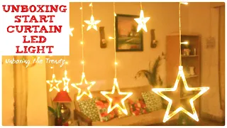 Star Curtain LED String Lights| Curtain Lights | Unboxing | Review | Unboxing the Trendz