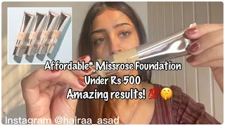 Most Affordable* Foundation | Missrose New launch Foundation Review ✨| Foundation Under Rs 500