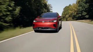 2023 Volkswagen ID.4 in Aurora Red Driving Video