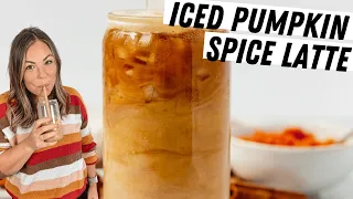 Iced Pumpkin Spice Latte (REAL Pumpkin, Dairy-Free)