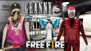 Granny 3 Free Fire🔥 Mode Fullgameplay | Can I Escape From Hippop Granny and Criminal bundle Grandpa?