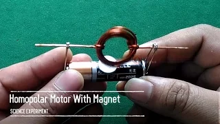 Homopolar Motor With Magnet (Simple Science Experiment)