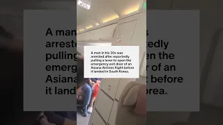 Shocking Moment a Plane Door Is Opened During a Flight In South Korea