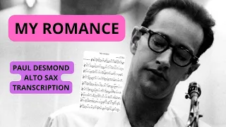 My Romance - Paul Desmond Alto Sax Solo TRANSCRIPTION