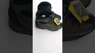 La Sportiva Trango TRK Leather GTX Ivy/Tango Red. Subscribe for full video. #lasportiva