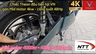 [Review] Mua con xe Theon 100Tr về tháo bỏ hết độ Mid motor Khủng long 4kw - 48Hp chạy cho đã.