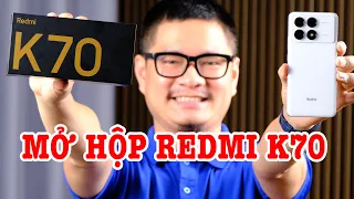 Mở hộp Redmi K70 màn hình 4000 nit, sạc 120W, THÔNG SỐ RẤT TỐT!