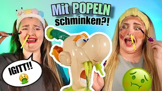 WIE EKELHAFT IST DAS?! 🤢 Popel Make-up Challenge mit Isabell & Paula