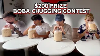 $200 PRIZE GALLON BOBA CHUGGING CONTEST at Yin Yang Tea in Chino Hills!! #RainaisCrazy @RainaHuang