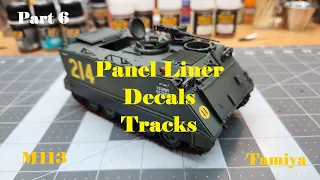 M113 Armored Personnel Carrier, Build Part 6, Panel liner, Decals, Tracks