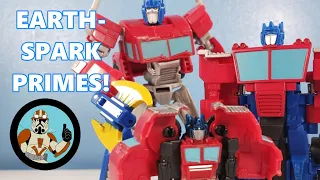EARTHSPARK OPTIMUS PRIMES! Warrior, One-Step Flip Changer, Tacticon Transformers Review