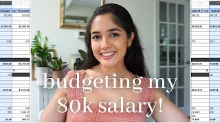 BUDGETING MY $80K SALARY | *free template*, & top tips to save #money