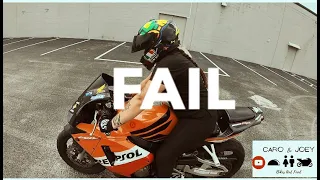 TEACHING MY GIRL HOW TO DO A BURN-OUT! (FAILED) Caro & Joey - Bikes & Food (Episode #2)