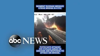 Russian missiles strike bridge in Ukraine