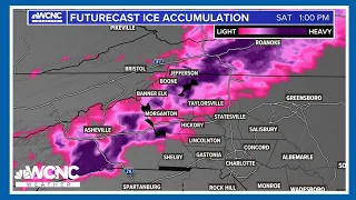 Ice accumulation possible in the mountains and foothills Saturday morning | WCNC Charlotte To Go