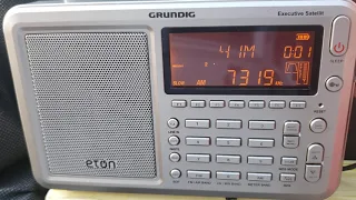 Voice of Vietnam via WHRI 7315 kHz Shortwave on Grundig Executive Satellit Eton Elite