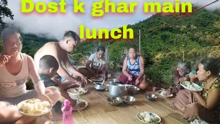 dost K ghar main lunch with wife # villages life.