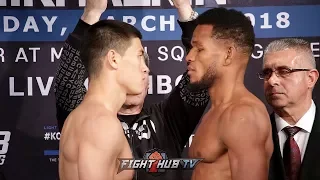 DMITRY BIVOL VS. SULLIVAN BARRERA - FULL WEIGH IN AND FACE OFF