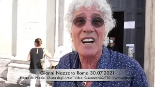 Gianni Nazzaro Esequie  - Roma 30.07.2021 P.za del Popolo Chiesa degli Artisti