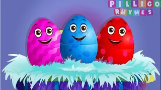 Learn Colors Animals and Sounds | Best Surprise Eggs Animal | Pilli Go Preschool Educational Song