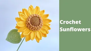 How to Crochet Sunflower | Beginner Friendly Flower Bouquet Crochet Tutorial