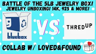 Thredup vs Goodwill Bluebox DIY 5lb Jewelry Jar Unboxing! Collab with @LovedFound