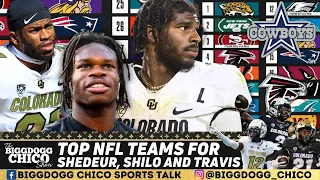 SHEDEUR and SHILO SANDERS, TRAVIS HUNTER’S TOP NFL TEAM DESTINATIONS