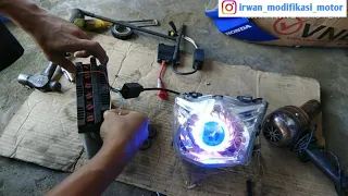 🔴Cara pasang lampu Projie  Honda beat