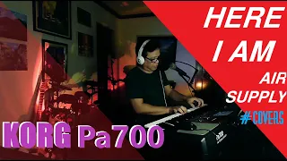 Here I Am- Air Supply #covers on KORG Pa700 using mic feature