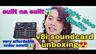 V8I SOUNDCARD UNBOXING😍 100% NICE QUALITY....LEGIT😍 ORDER NOW PM IS THE KEY...TNX SPONSOR