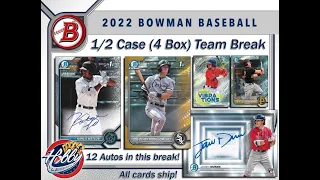 2022 BOWMAN JUMBO 1/2 Case (4 Box) Team Break #1 eBay 03/15/24