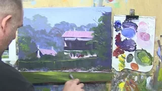 Learn To Paint TV E22 "Botanical Gardens Homestead" Acrylic Painting Tutorial for Beginners