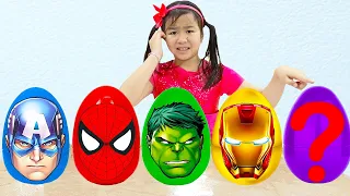 Superheroes Surprise Egg Song | Jannie Sing-Along Nursery Rhymes Song for Kids