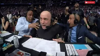 Joe Rogan, DC, Jon Anik and Megan Olivi Reaction after Charles Oliveira KOs Michael Chandler UFC 262