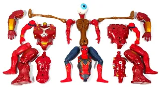 Merakit Mainan Spider-Man, Hulk Buster, iron man dan Siren Head Toys Marvel Avengers