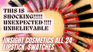 Insight Cosmetics Lipstick Swatches All 24 Shades || Most Affordable || Review & Swatches.