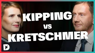 Michael Kretschmer vs. Katja Kipping über die AfD, Klimaschutz und Rechte in Sachsen | DISKUTHEK