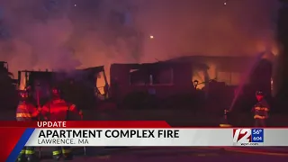 16 displaced after massive fire rips through Massachusetts apartment complex