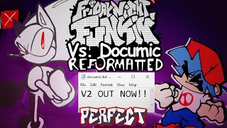 Friday Night Funkin' - Perfect Combo - Vs Documic.txt V2 Mod + Cutscenes & Extras [HARD]