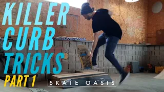 20 AWESOME & EASY Skateboarding Tricks On A Curb!