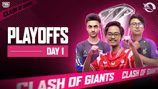 [ID] PUBG MOBILE RUTHLESS CLASH OF GIANTS SEASON 4| PLAYOFFS| DAY 1 FT. #HORAA #AE #I8 #BTR #DRS