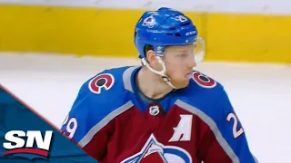 Avalanche's Evan Rodrigues Sends No-Look Feed To Nathan MacKinnon To Break Game Open