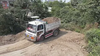 Great project Bulldozer and Dumptruck push land