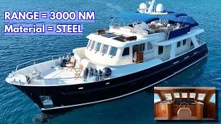 €1.75M STEEL Liveaboard TRAWLER Yacht FOR SALE! | M/Y 'Delphinium'