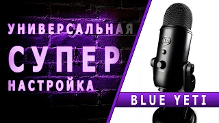 Отличная универсальная настройка микрофона Blue Yeti