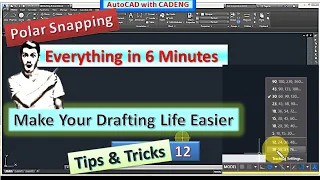 How to Use Polar Snapping - Complete in 6 Minutes | Tips & Tricks | AutoCAD with CADENG #AutoCAD