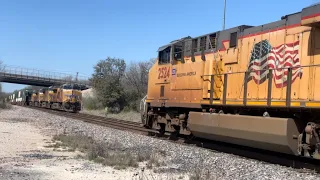 UP Z Trains on the Baird Sub In Weatherford, TX.