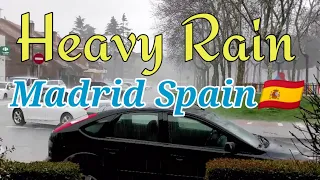 MORNING HEAVY RAIN | MADRID SPAIN