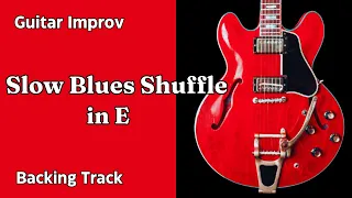 Slow Blues Shuffle in E - Guitar Backing Track Jam